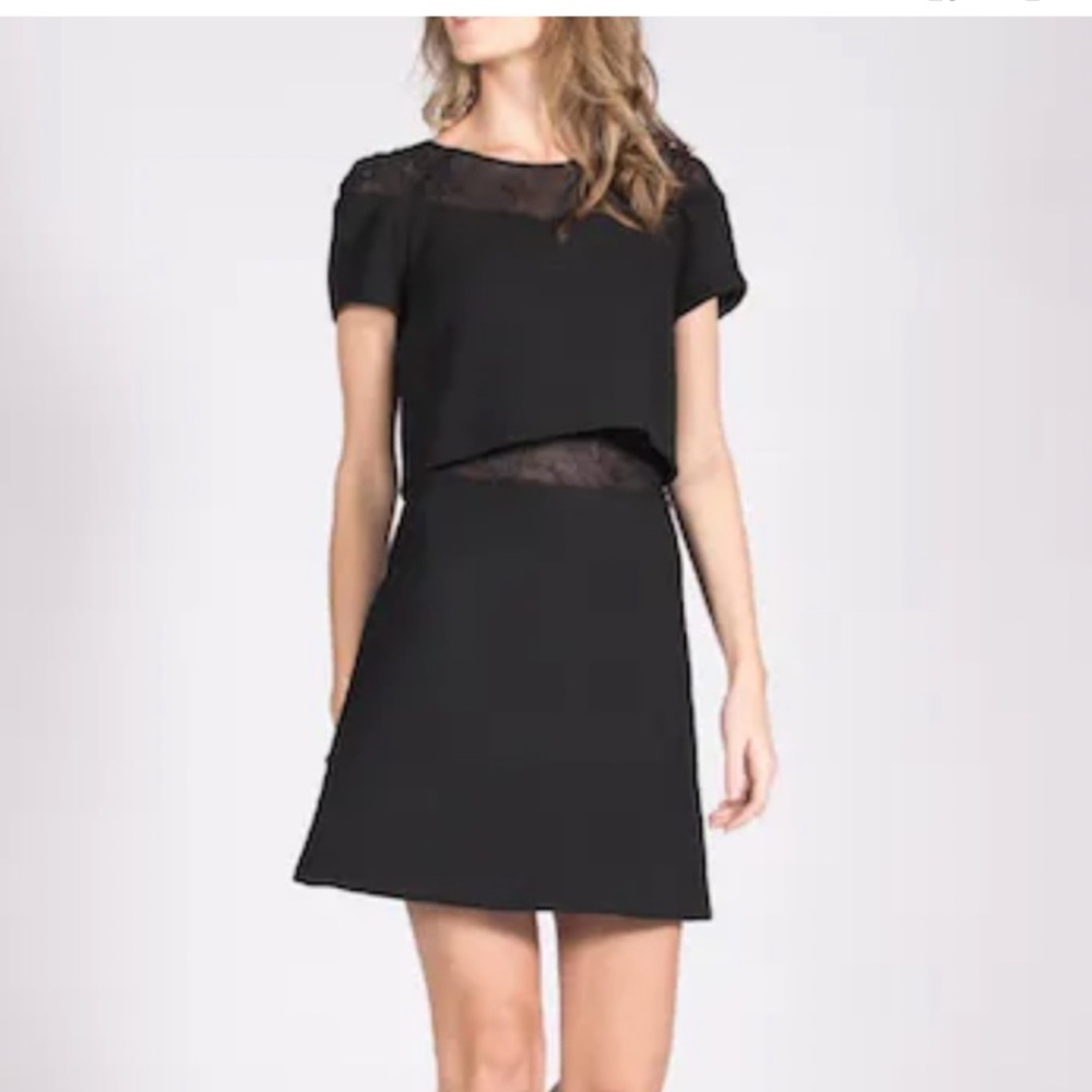 MAJE black lace dress - Picture 3 of 12